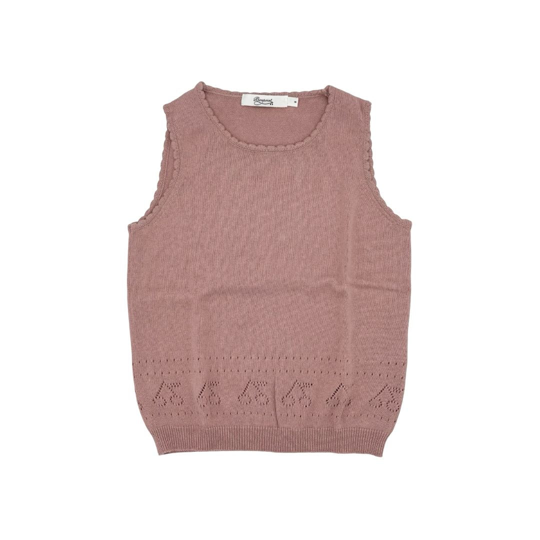 Bonpoint dusty pink tank top sweater, 8 years