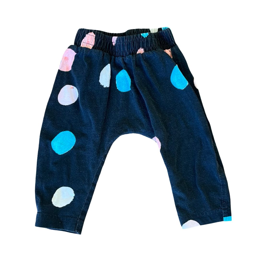 Munster polka dot pants, 3-6 months