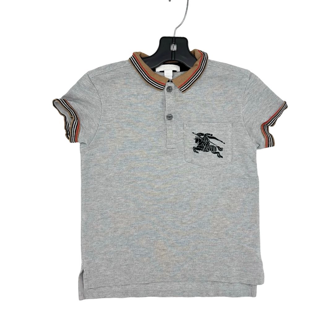 Burberry grey collared polo tshirt, 8 years