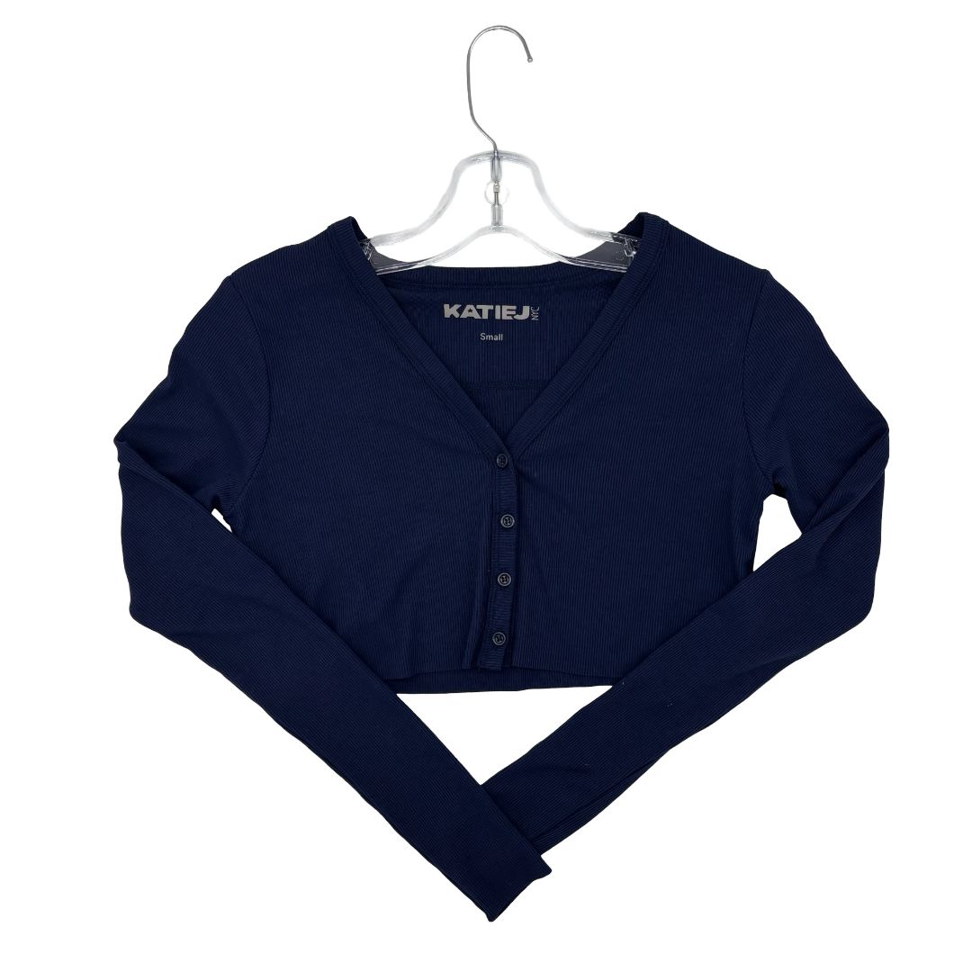 KatieJ ribbed crop cardigan, small