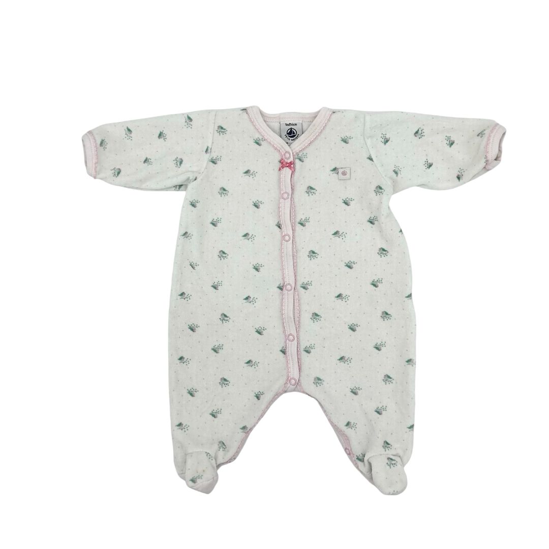 Petit Bateau velour sleeper, 1 month