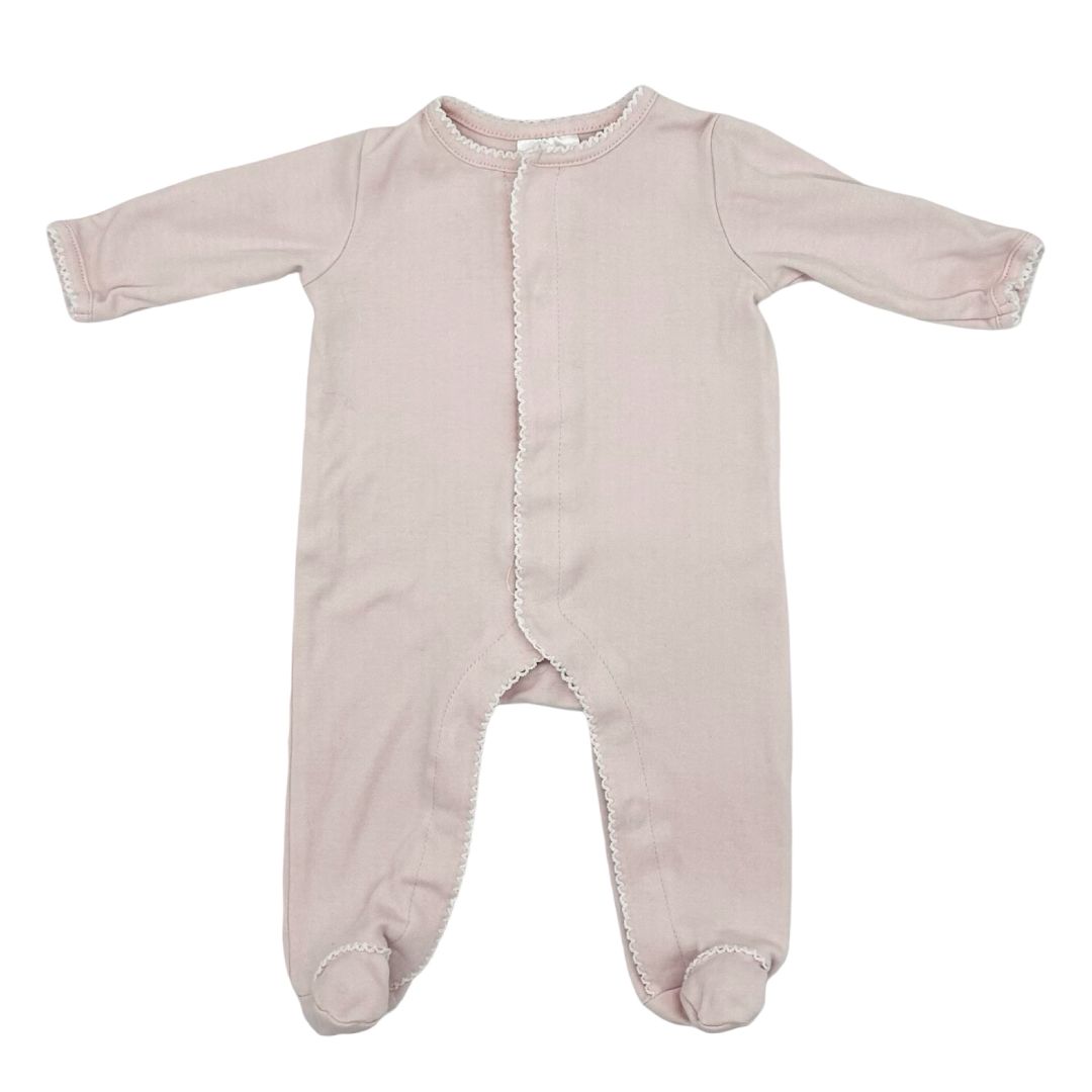 Southern Proper sleeper with white scallop detail , newborn