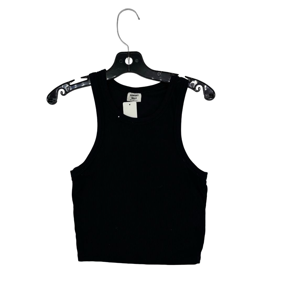 Sunday Best black crop tank top, x-small