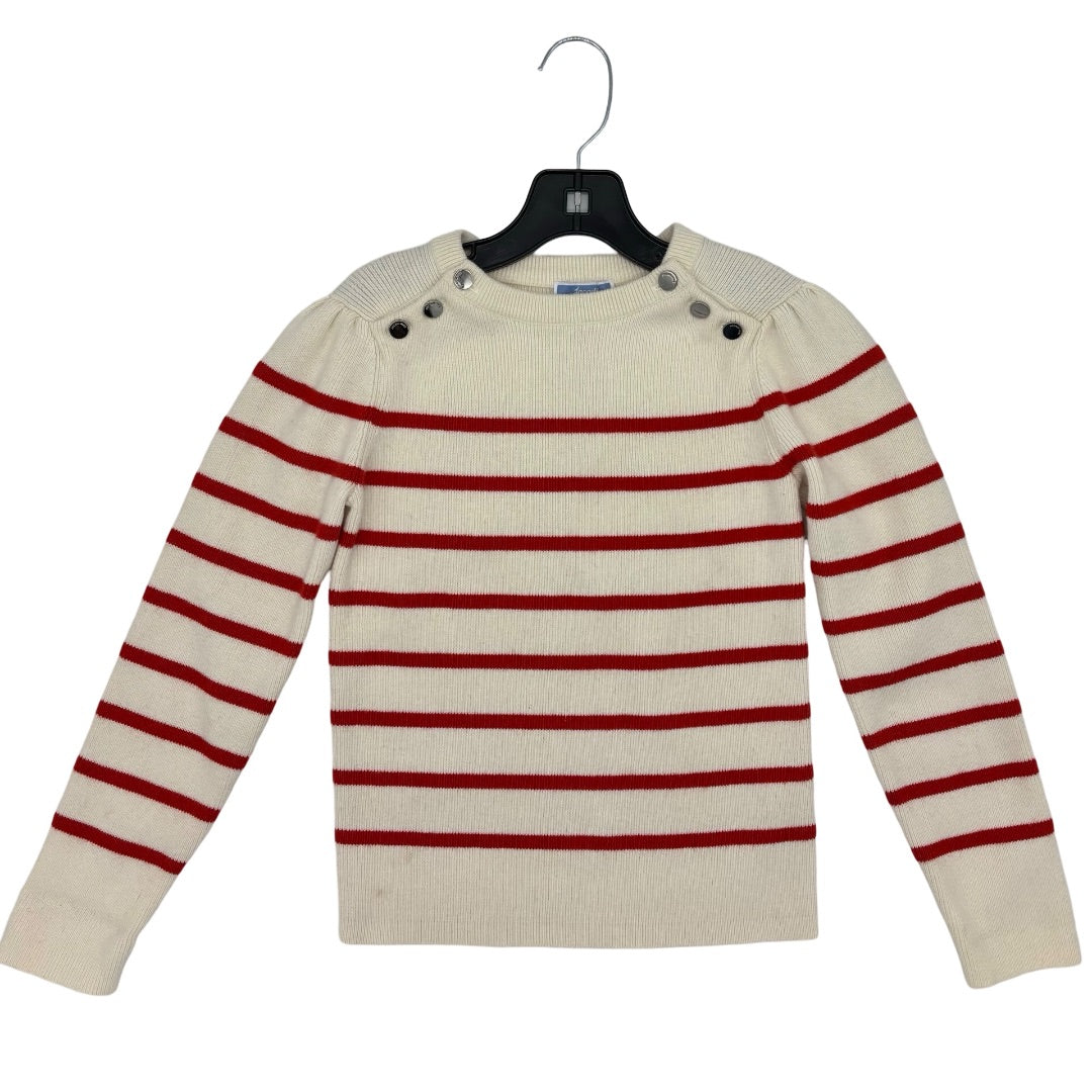 Jacadi Cream/red stripped sweater , 8 Years