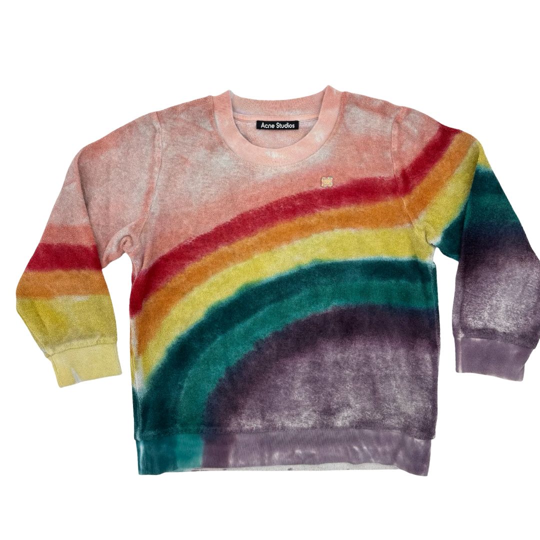 Acne Studios rainbow terry cloth sweatshirt, 8-10 years