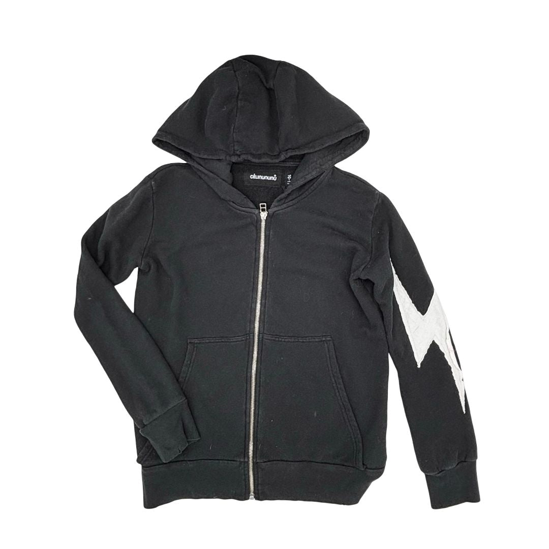 Celine x Nununu black zip up, 10-11 years