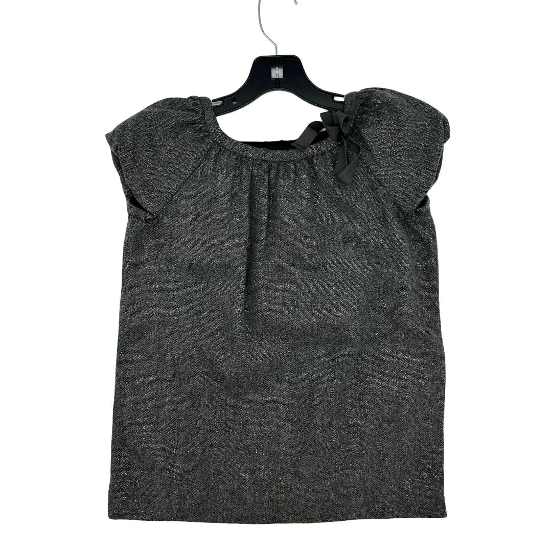 Bonpoint grey wool dress w/bow, 4 years