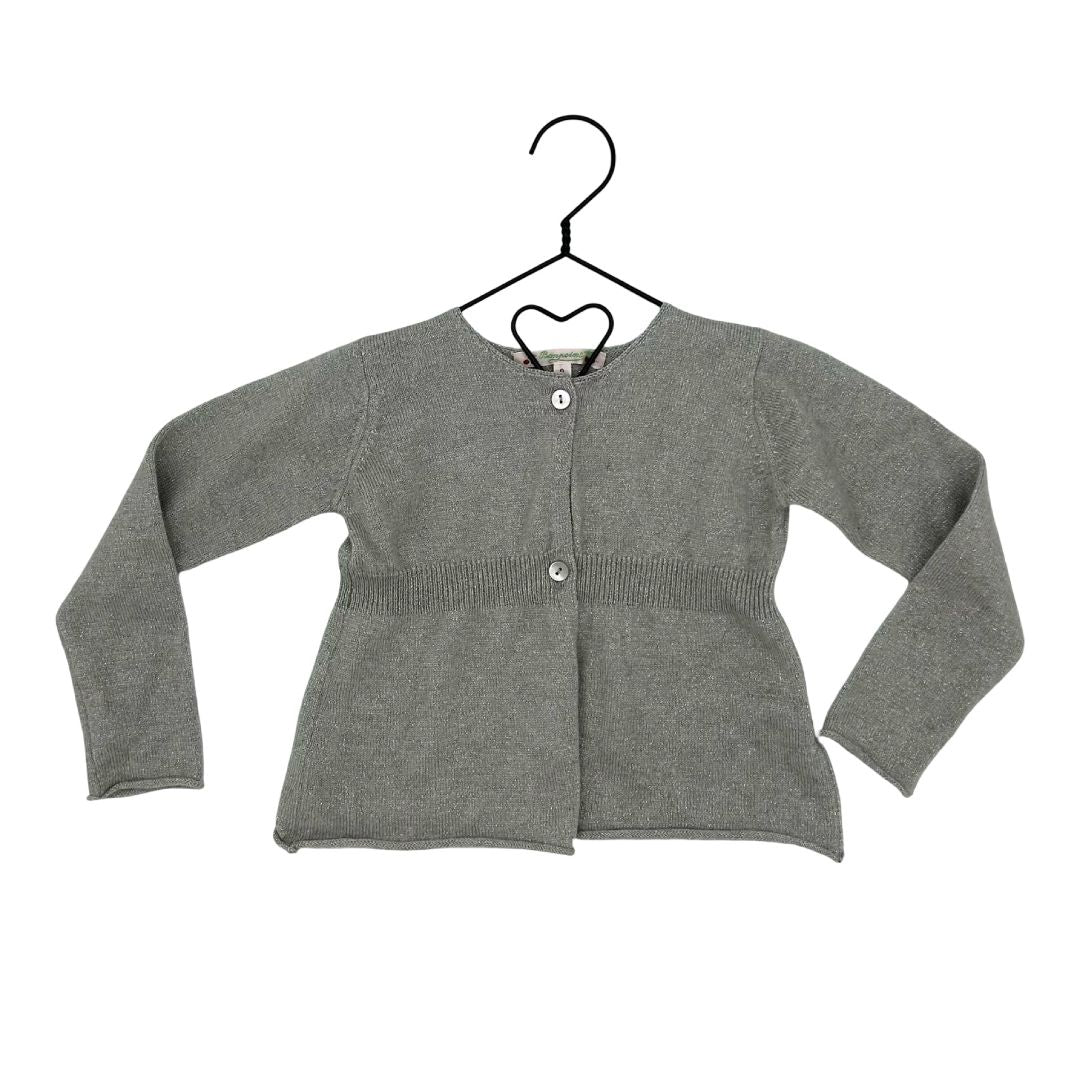Bonpoint silver cardigan, 3 years