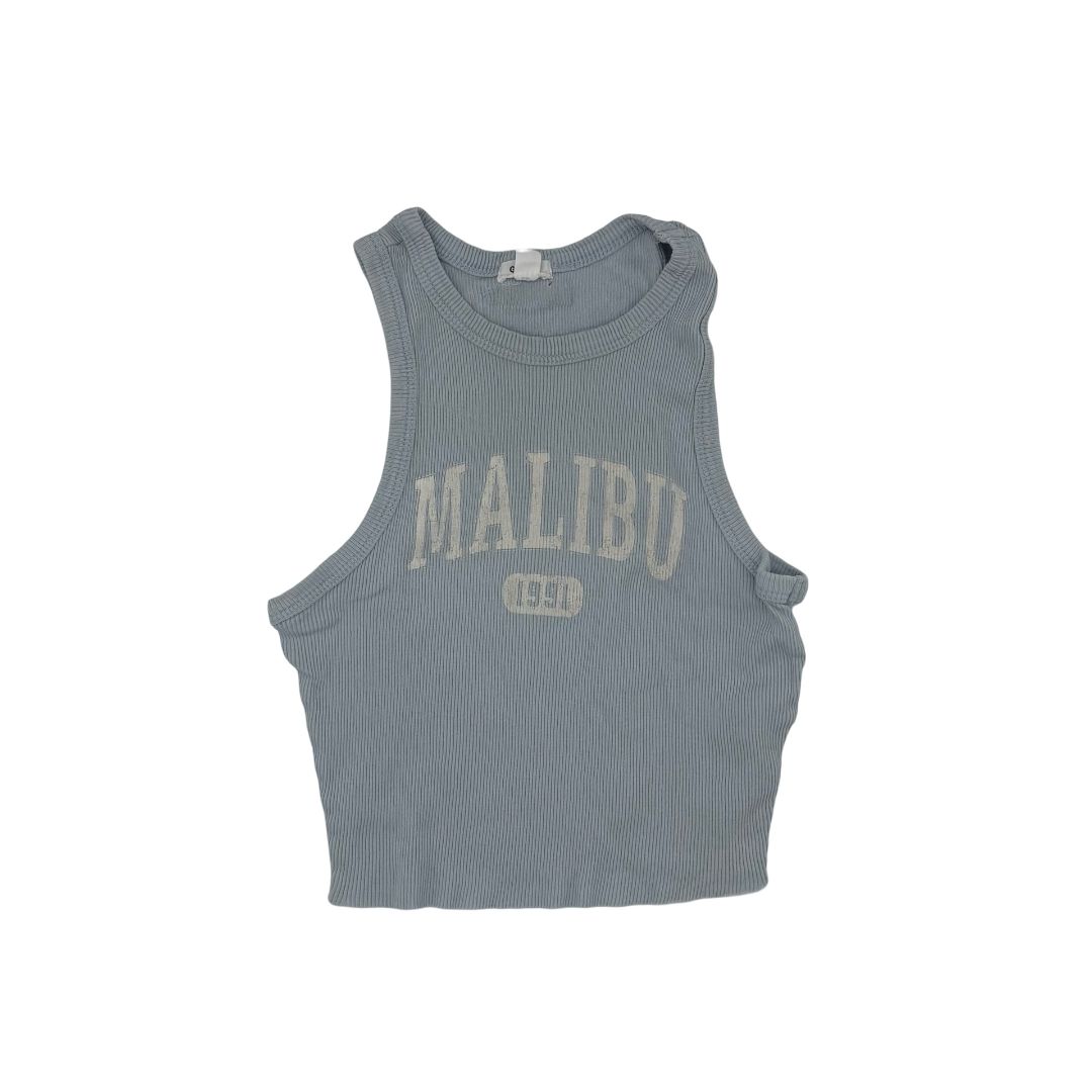 Garage cropped ribbed tank, x-small