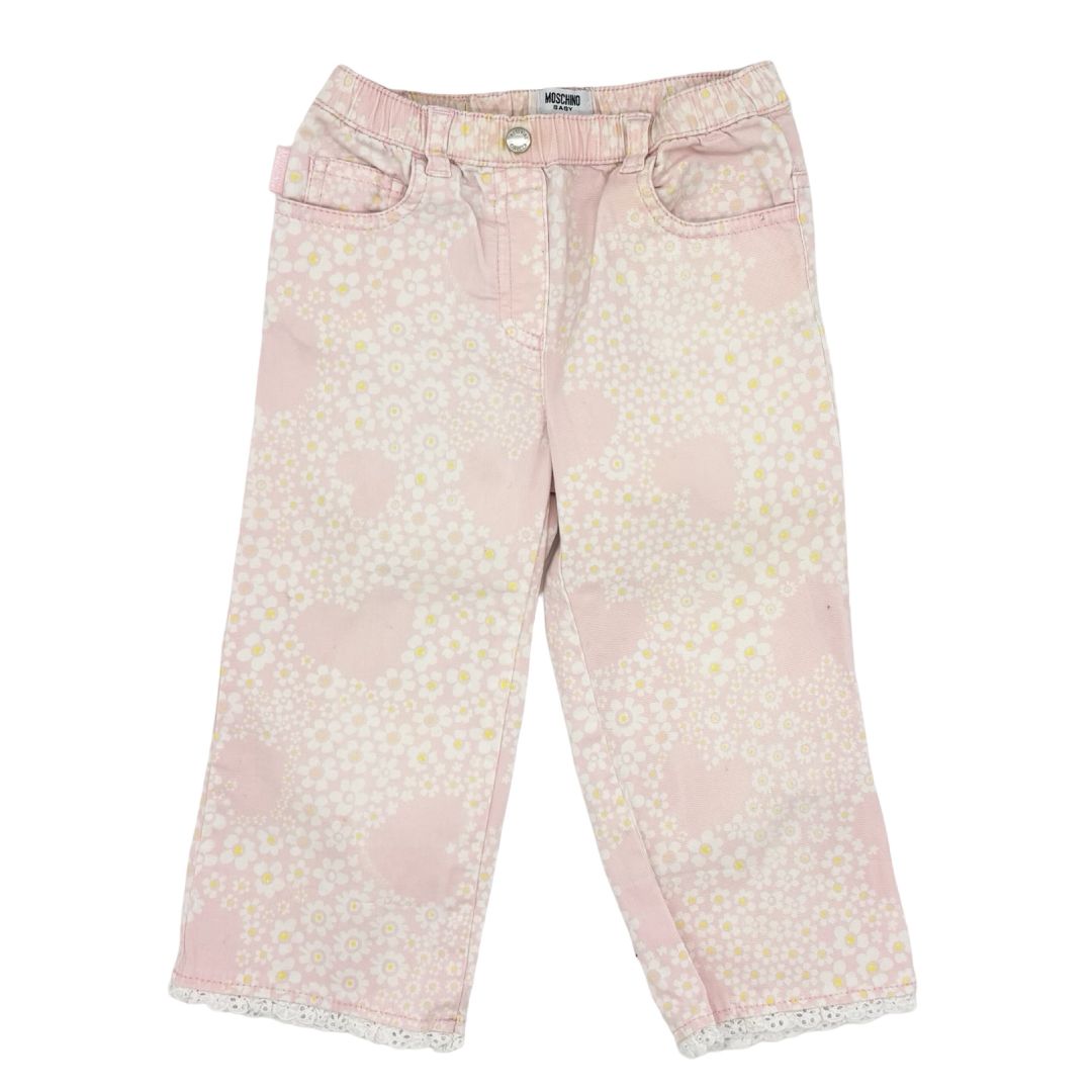 Moschino pink daisy jeans, 18 months