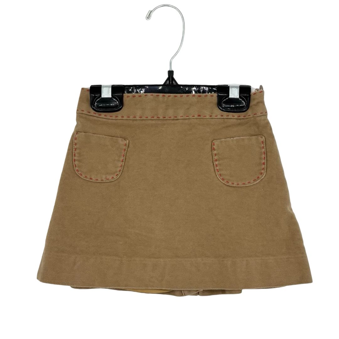 Jacadi tan faux suede skirt, 4 years