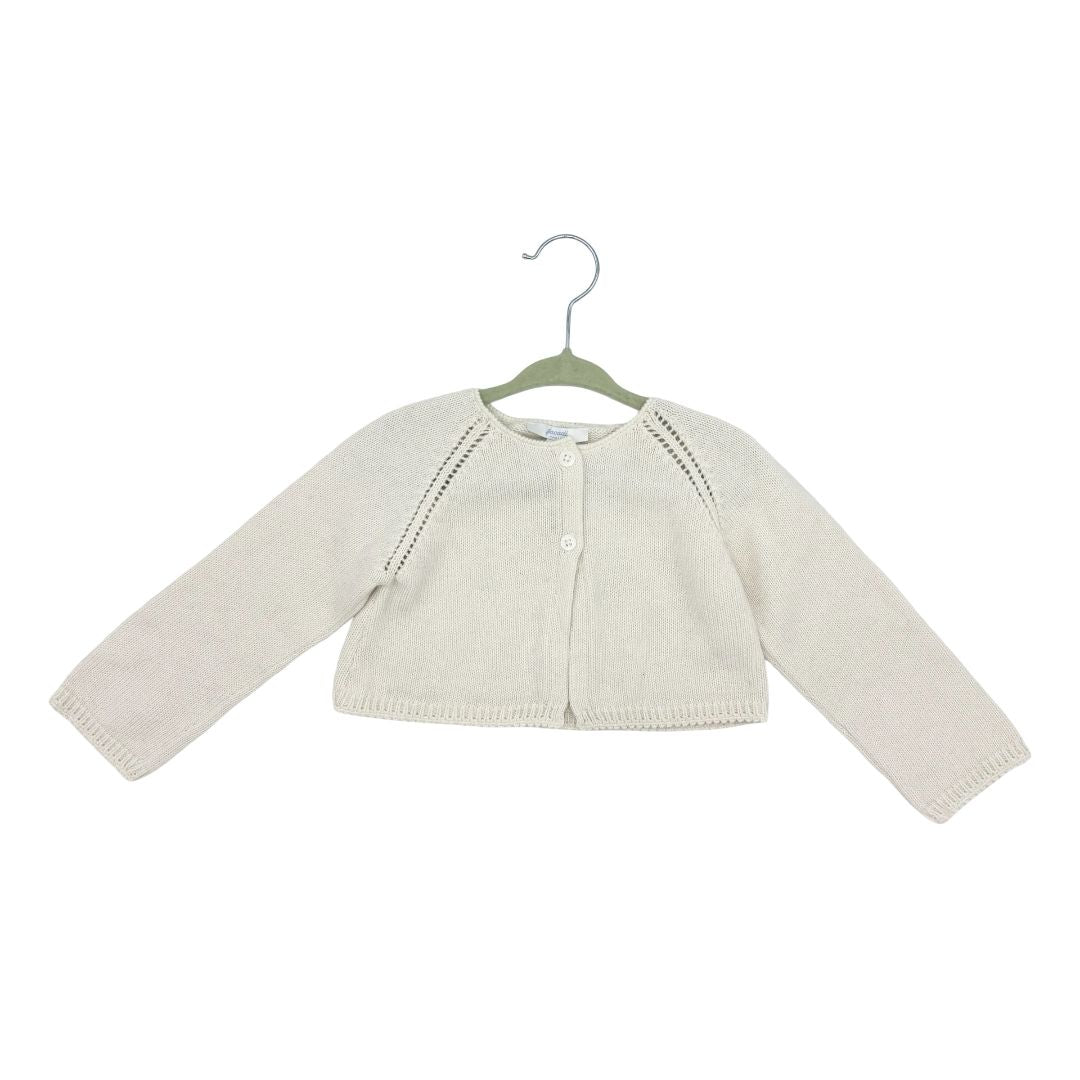 Jacadi white knit cardigan, 23 months