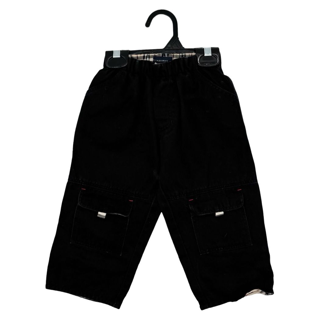 Burberry black cargo pants, 18 months