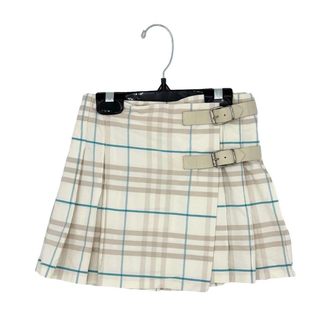 Burberry blue check kilt skirt, 5 years
