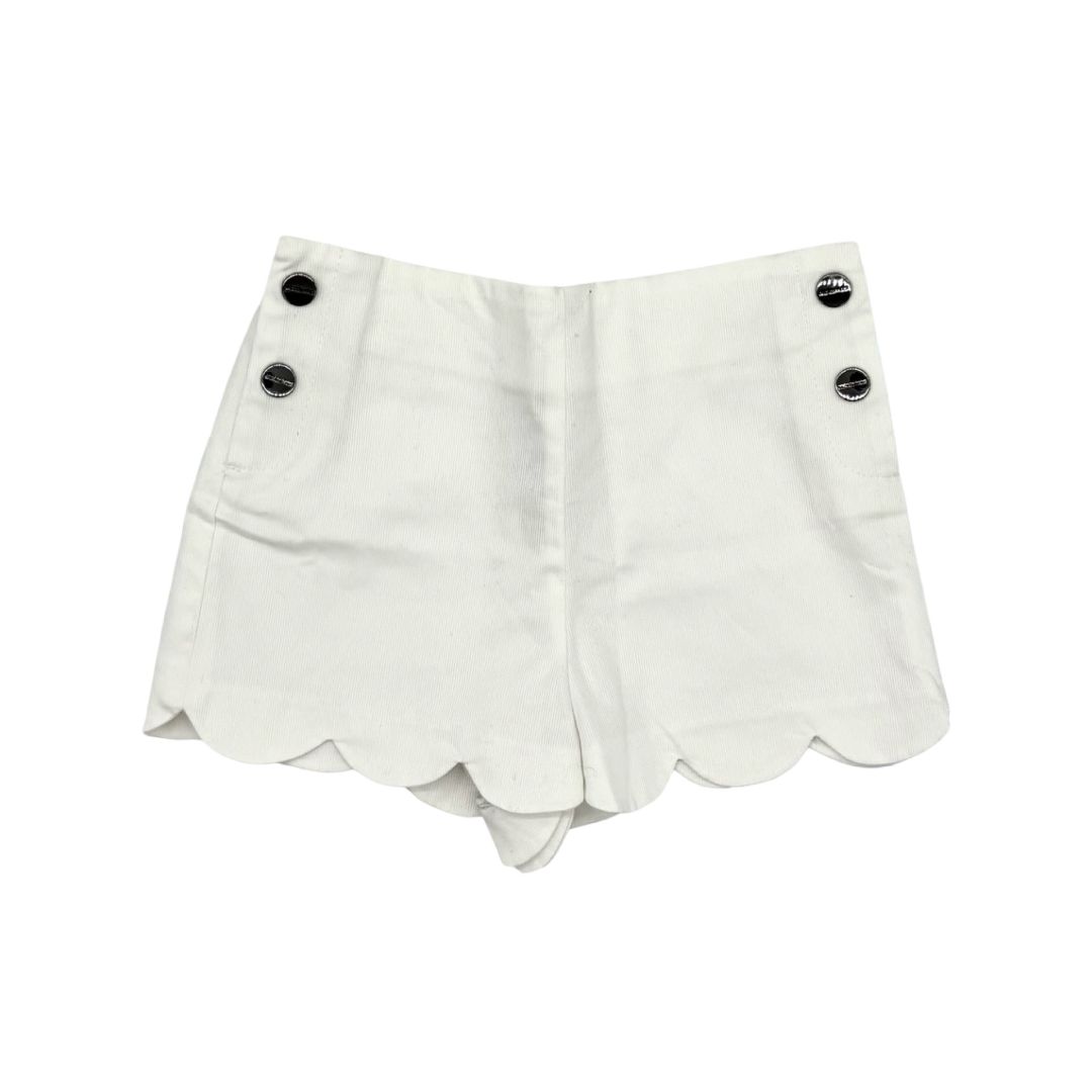 Jacadi white scalloped shorts w/buttons, 3 years