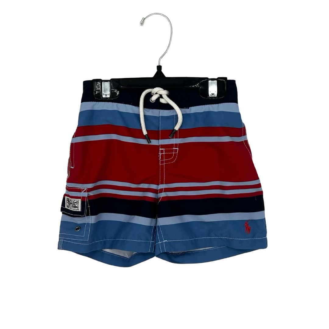 Ralph Lauren blue/red stripped swim shorts, 24 months