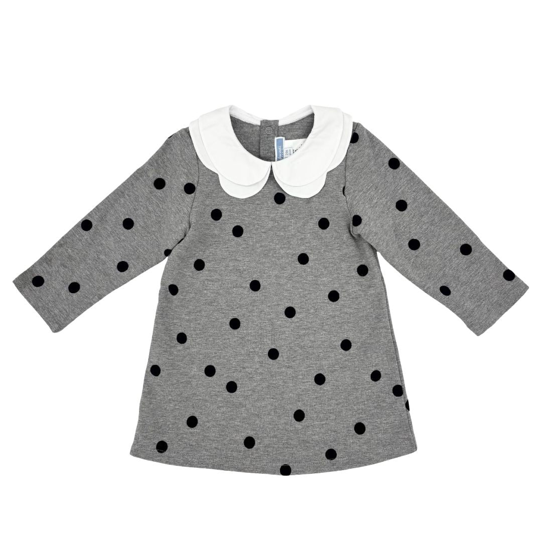Jacadi grey polka dot dress, 24 months