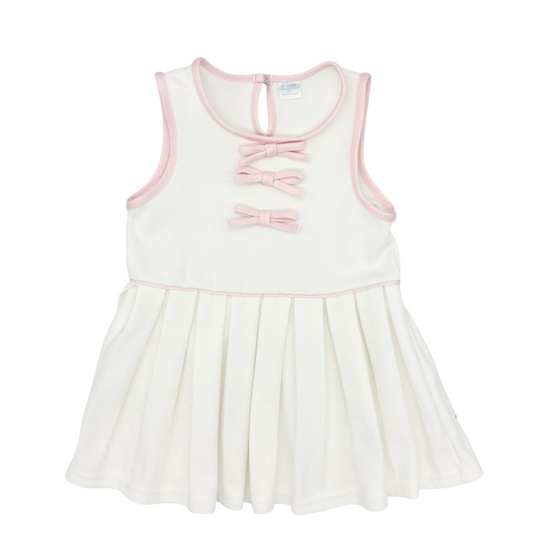 Edgehill Collection white w/pink bows dress, 4 years