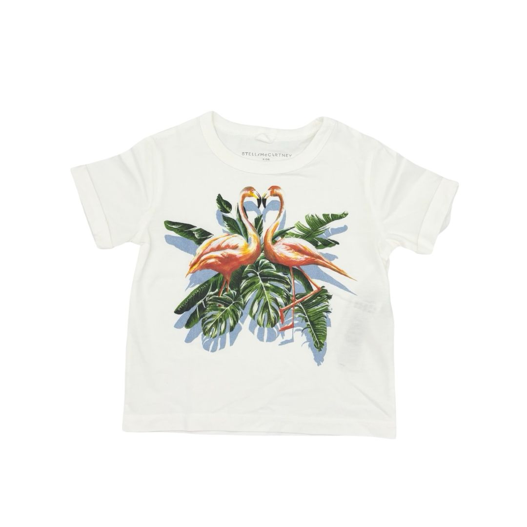 Stella McCartney white flamingo tshirt, 2 years