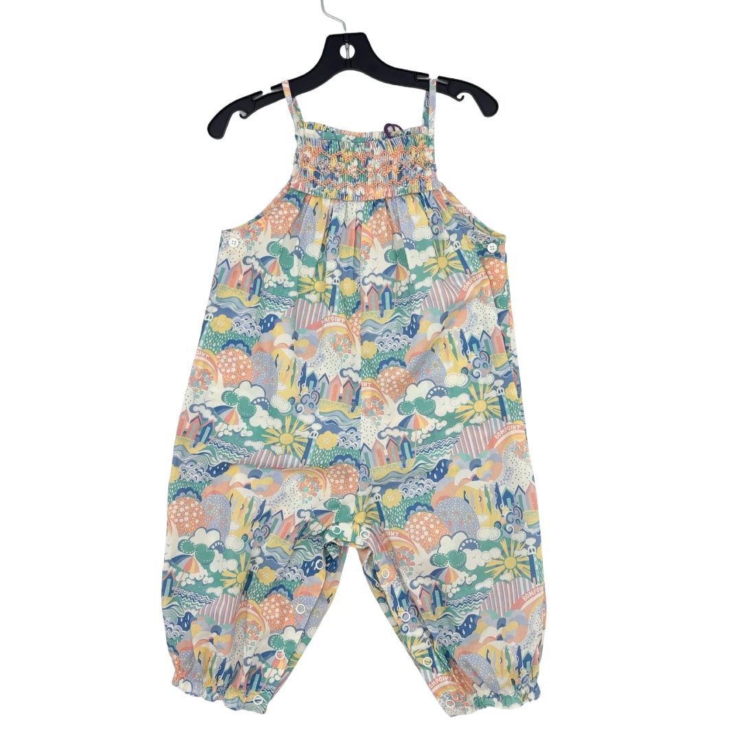 Bonpoint new w/tags Liberty print overalls, 12 months