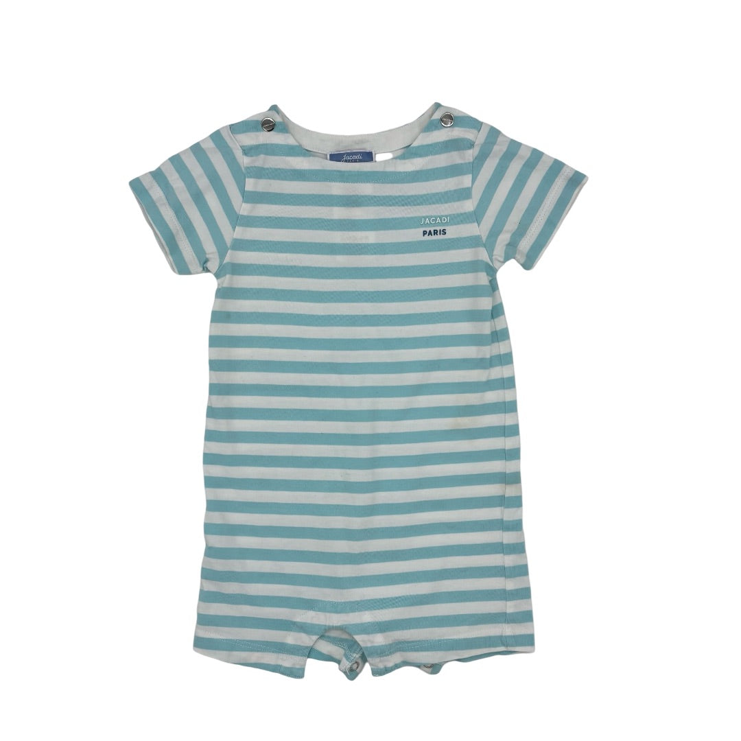 Jacadi Turquoise stripped romper, 18 Months