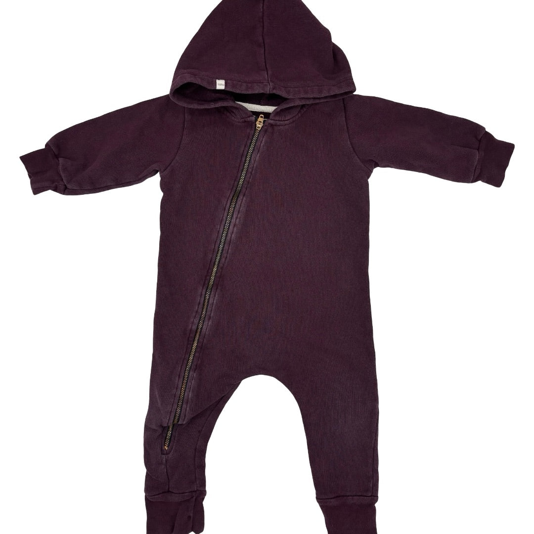 Mini Mioche Maroon biker romper, 12-18 months