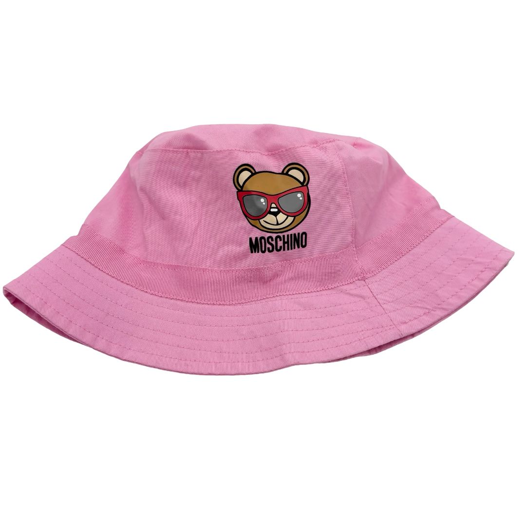 Moschino pink bear bucket hat, 50 cm