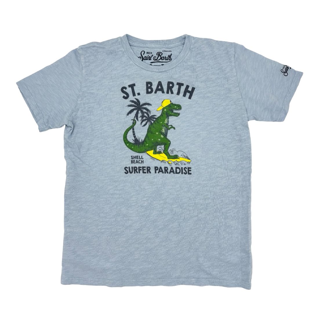 Mc2 Saint Barth blue surfing dino tshirt, 12 years