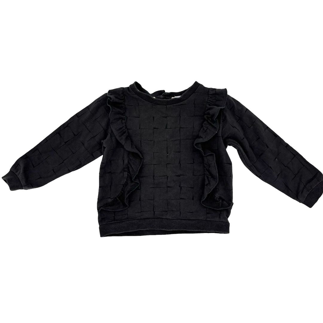 Miles the Label black box sweatshirt w/ruffles, 2 years
