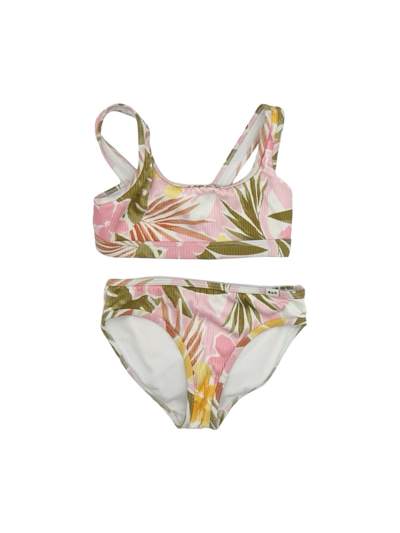 Abercrombie & Fitch pink/green floral bikini, 5-6 years