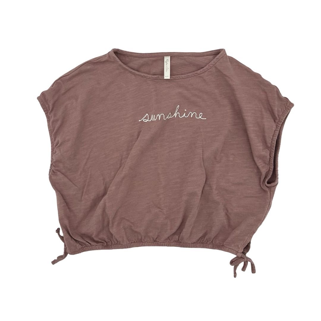 Rylee + Cru plum Sunshine tshirt, 6-7 years