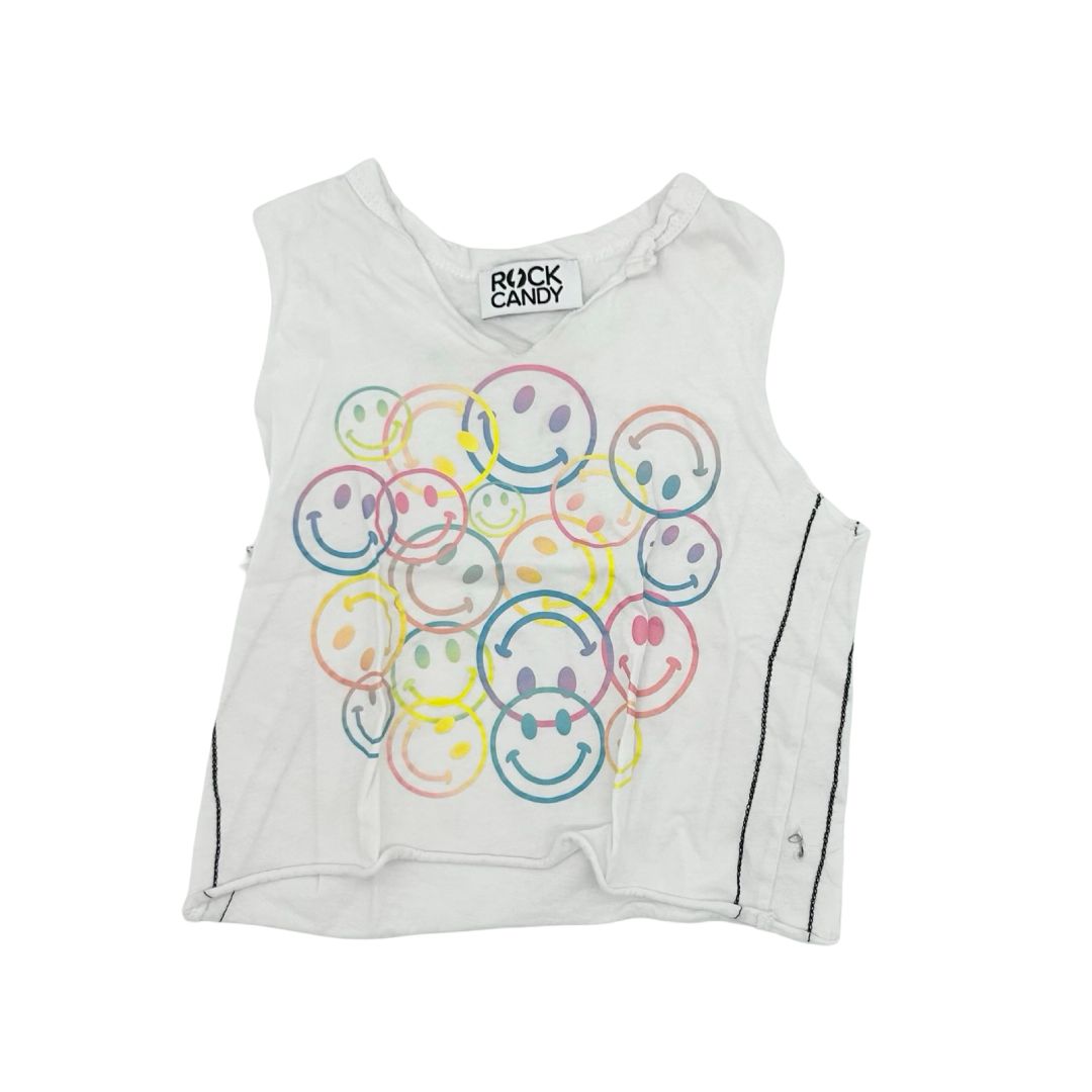 Rock Candy colourful smile face tank top, 5 years