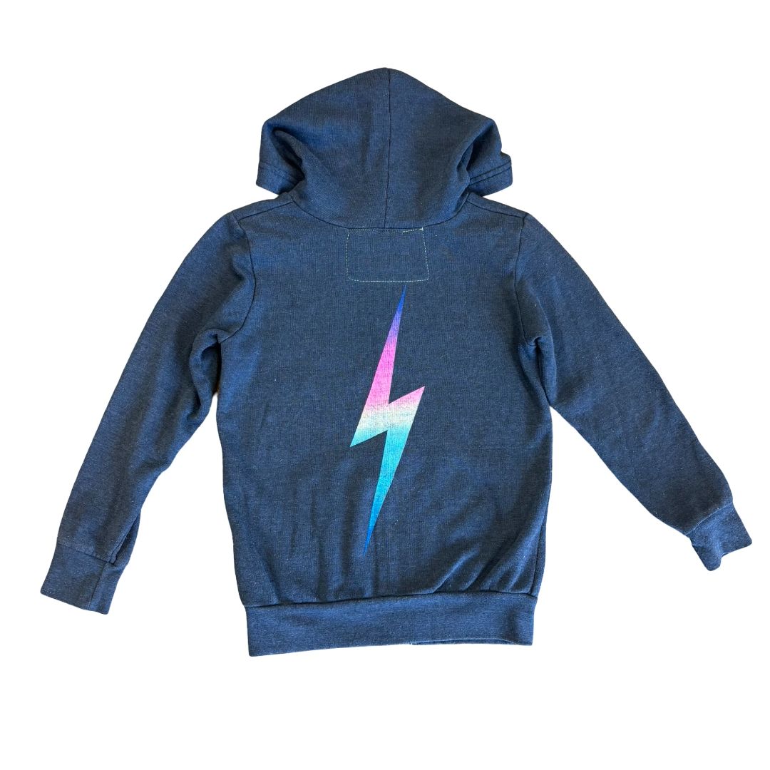 Aviator Nation black w/rainbow lightning bolt, 8 years