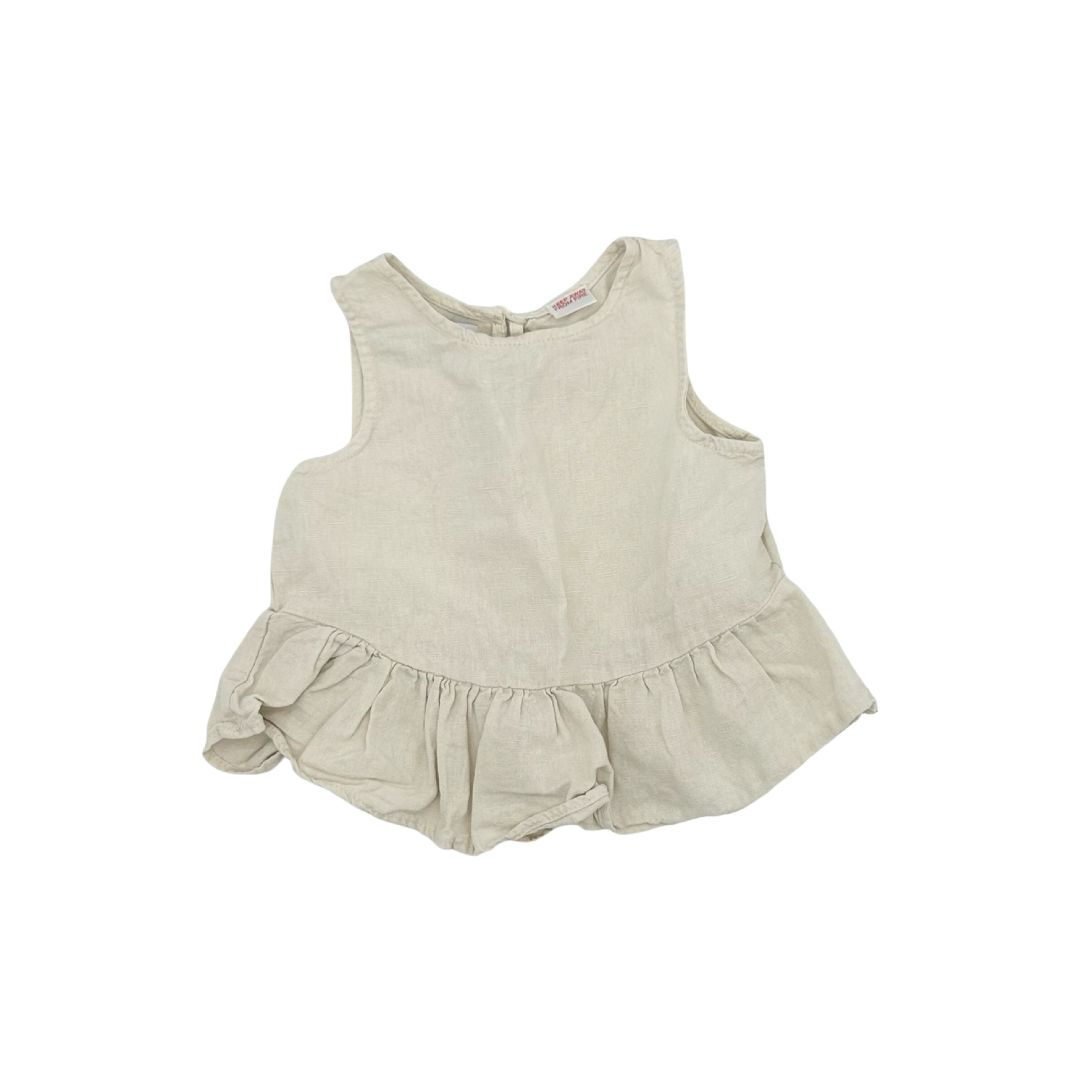 Zara tan linen top, 3 years