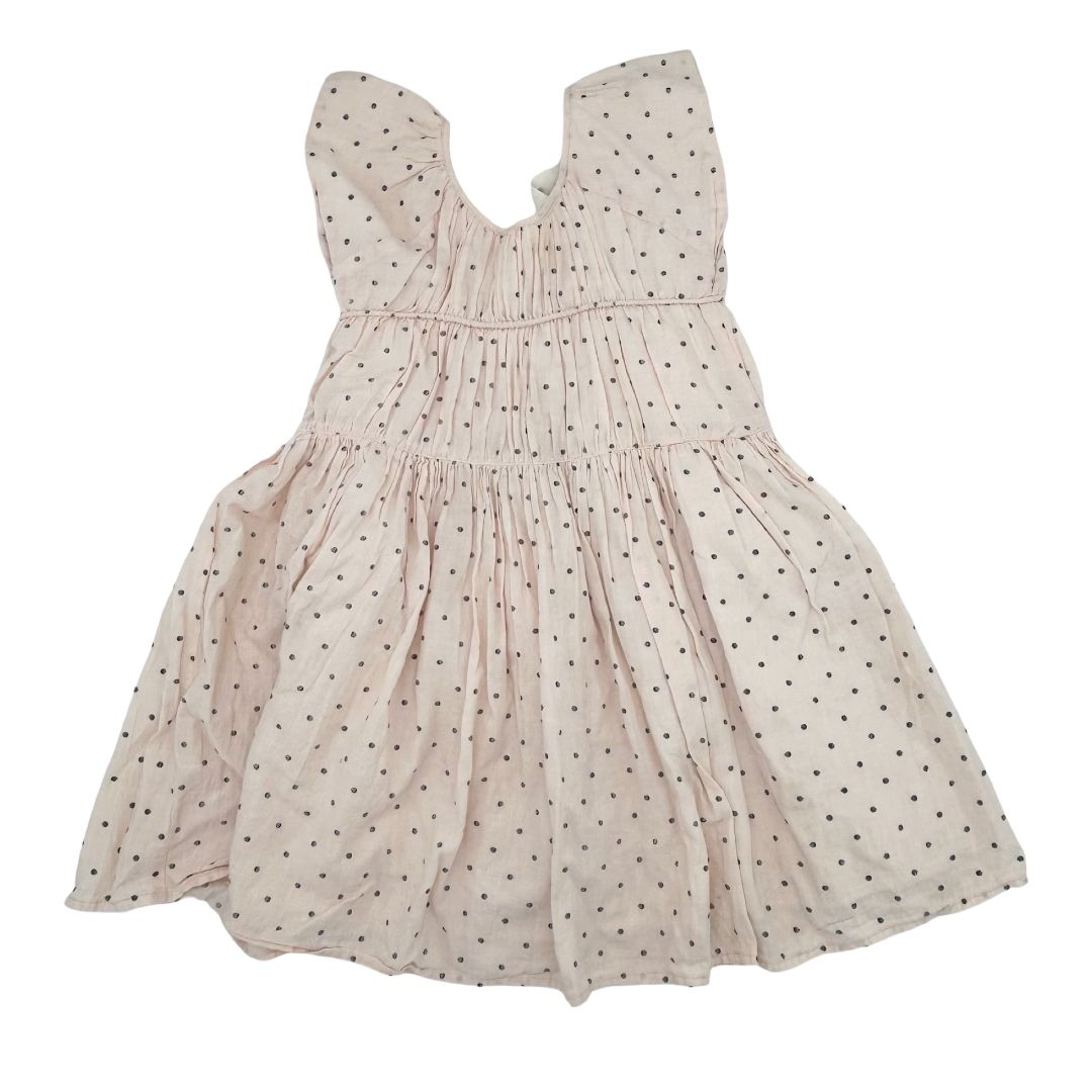 Vignette pink w/black polka dots dress, 4 years