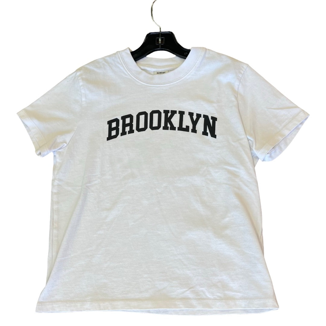 Sunday Best White Brooklyn tshirt, 2xs