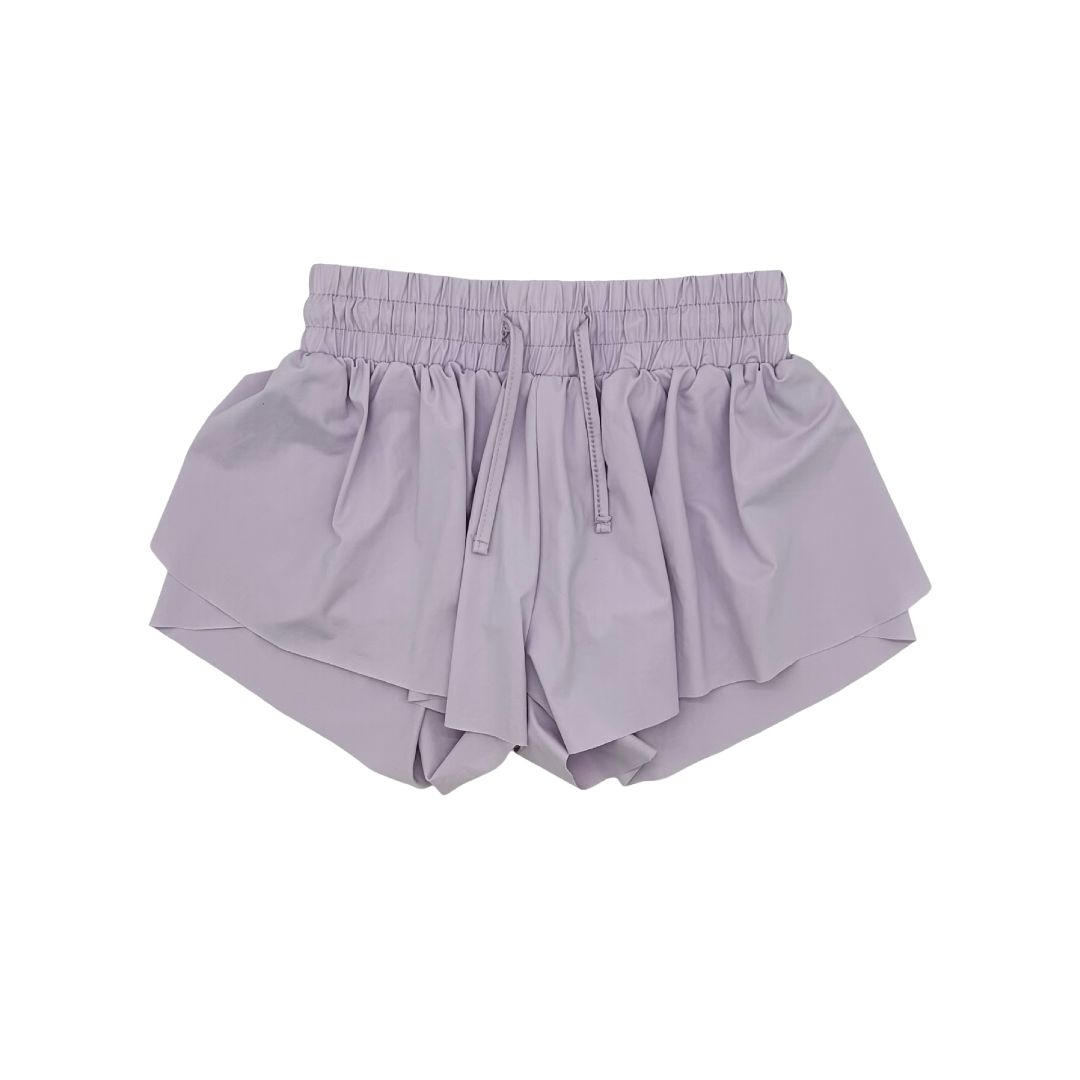 Suzette lavender flyaway shorts, medium (8-10)