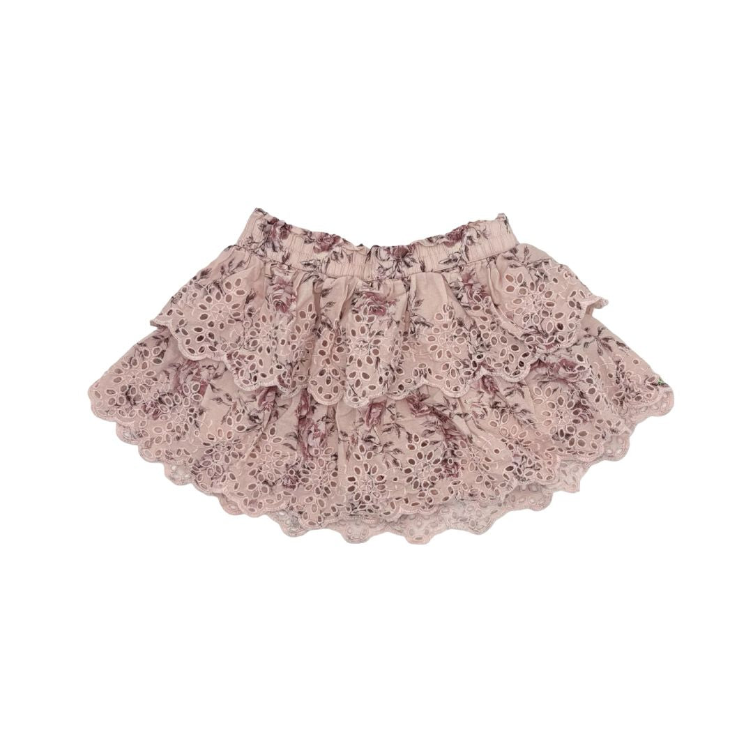 Gap x Love Shack Fancy pink floral eyelet skirt, 2 years