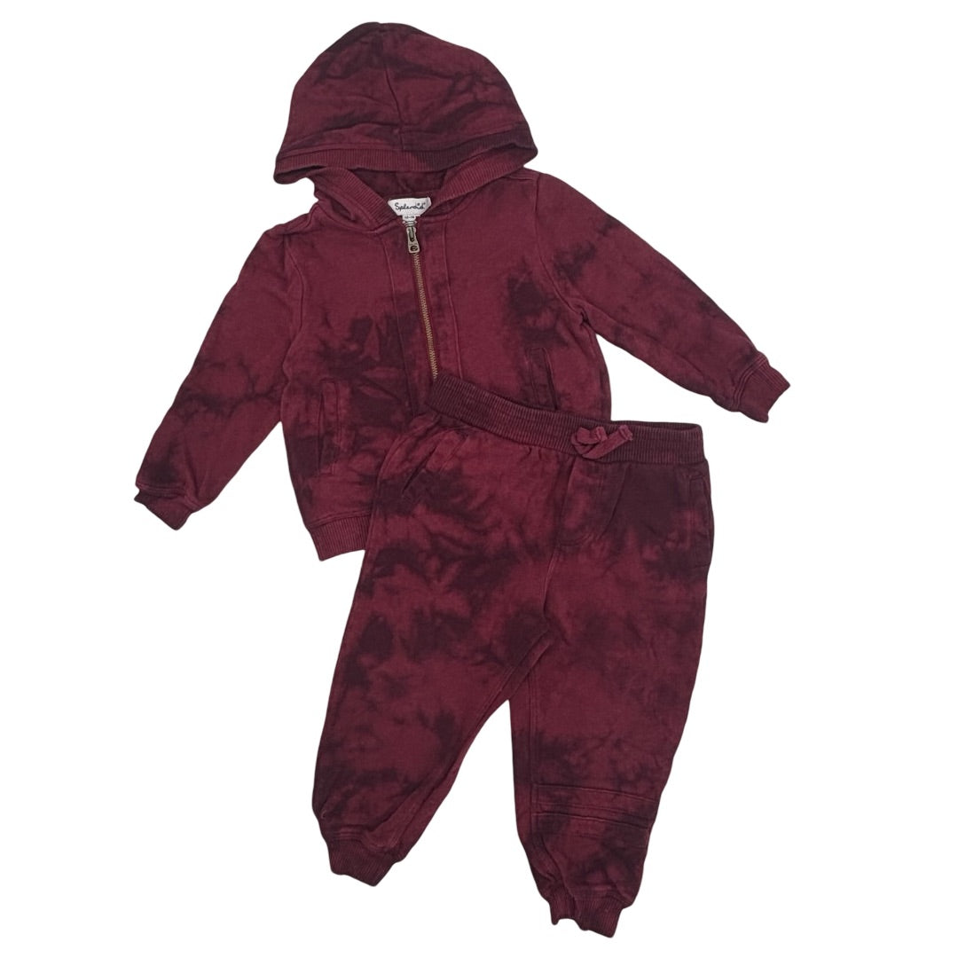 Splendid Red sweat shirt/pant set, 12-18 months