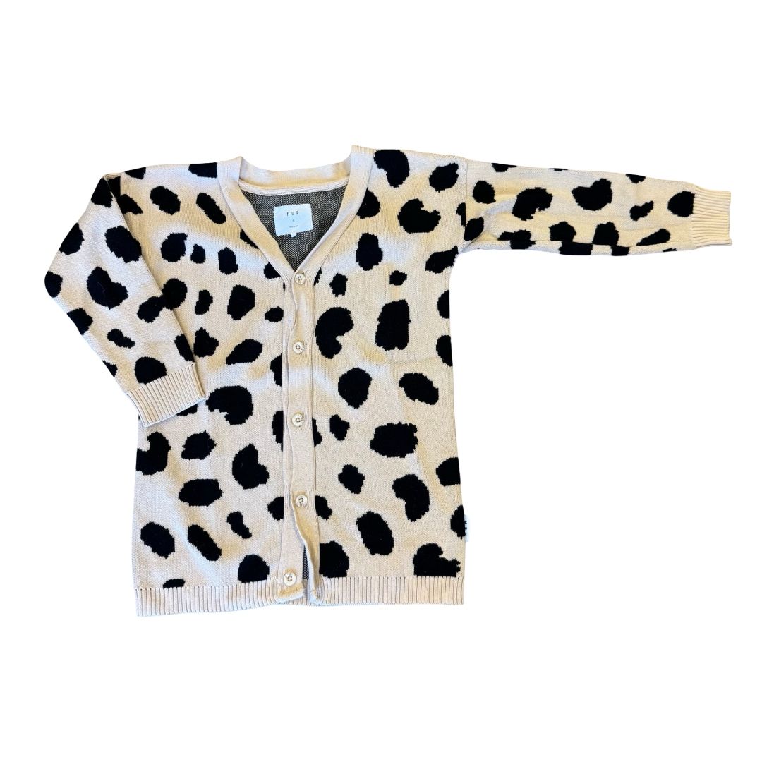 Hux cheetah print cardigan, 6 years