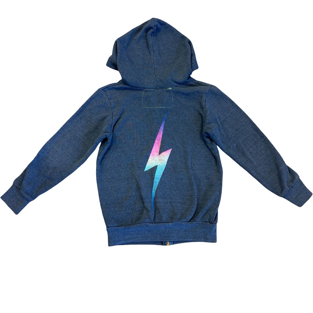 Aviator Nation black w/rainbow lightning bolt, 8 years