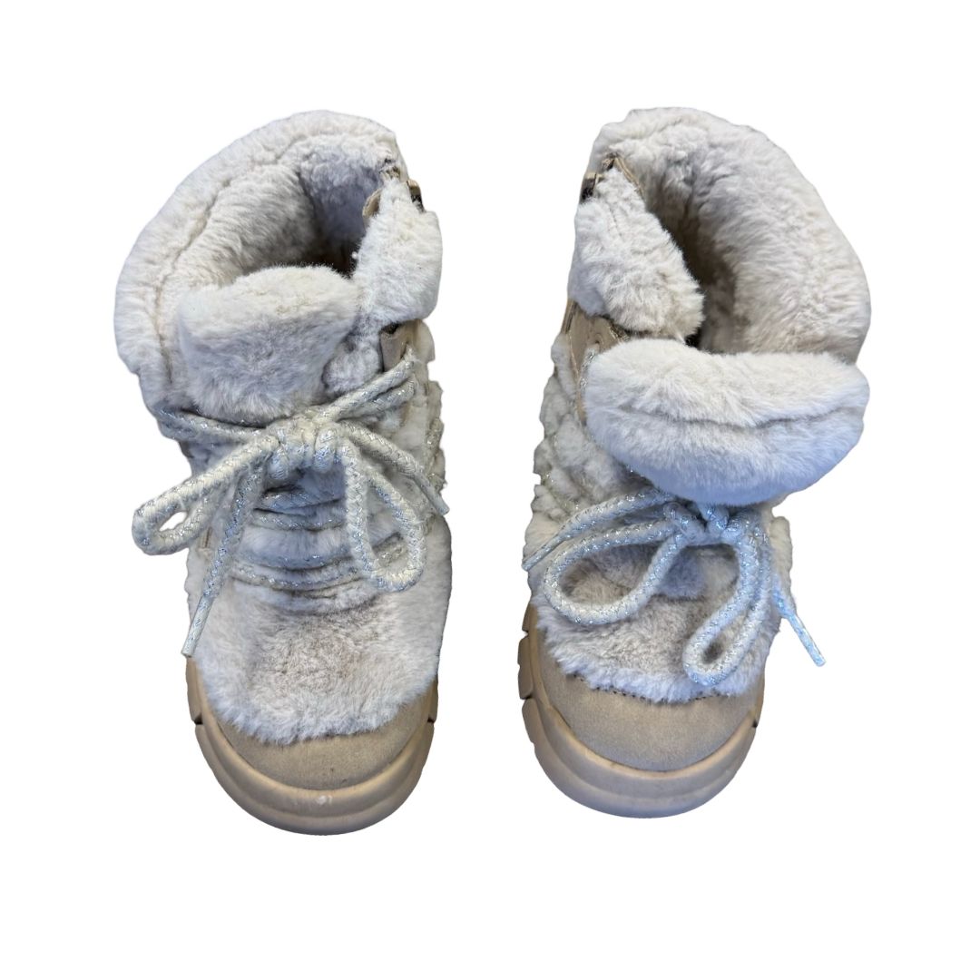 Zara tan shearling boots, euro 24 little kid