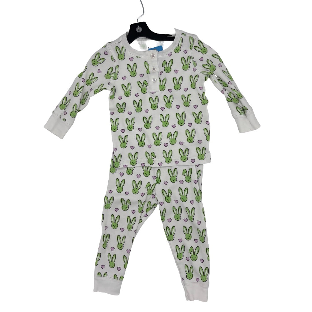 Roller Rabbit Two piece green bunny pj’s, 12-18 months