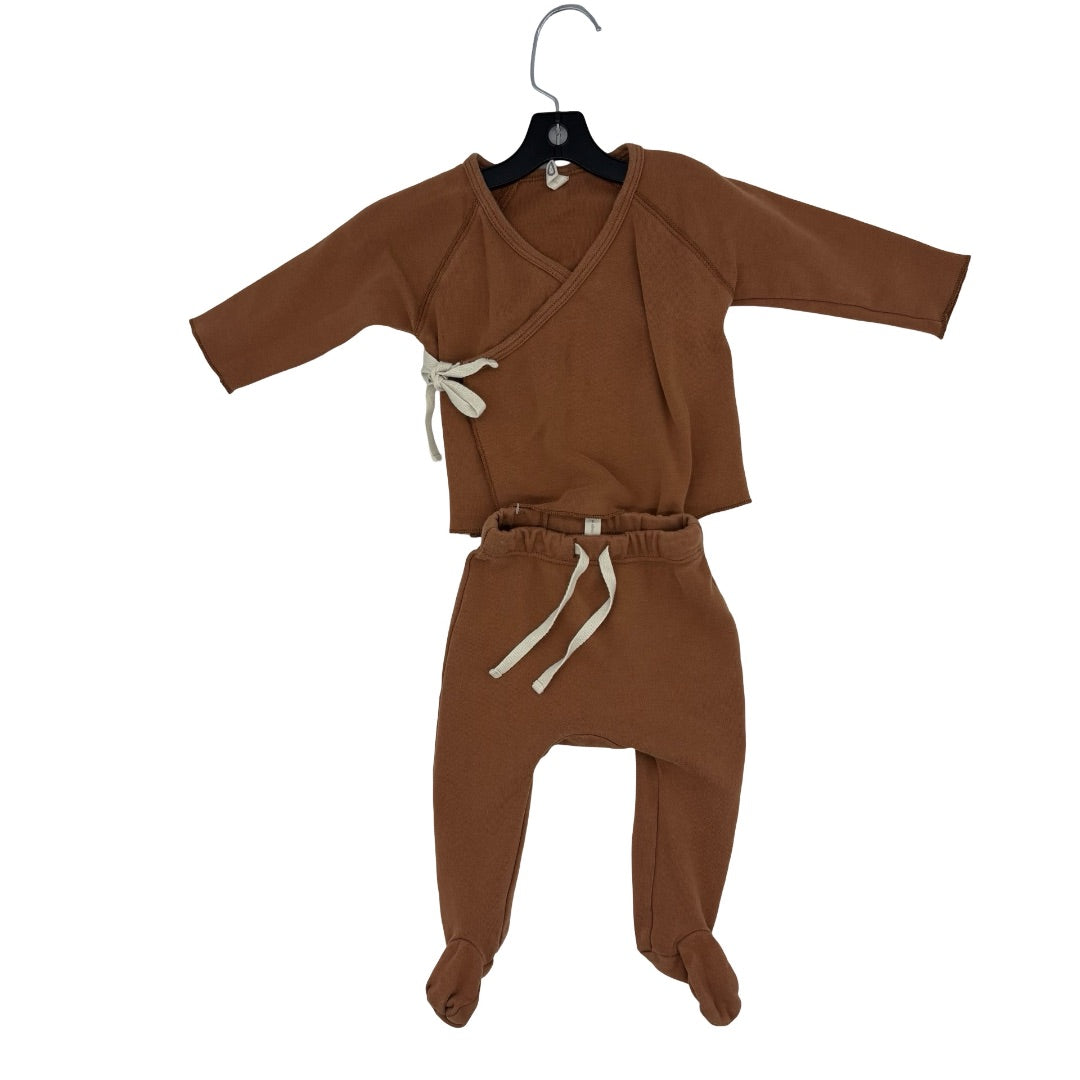 Quincy Mae Rust kimono top/pant set, 3-6 months