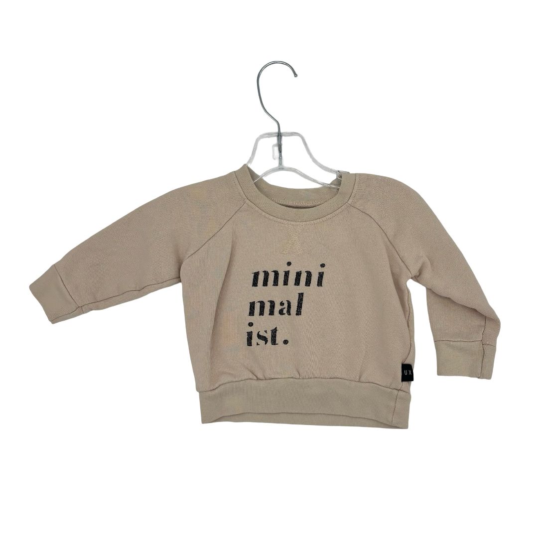 Hux Pink Minimalist sweatshirt, 6-12 Months