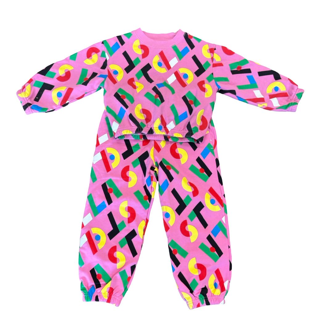 Stella McCartney Hot Pink Sweatsuit with Multi-Colour, 6 years