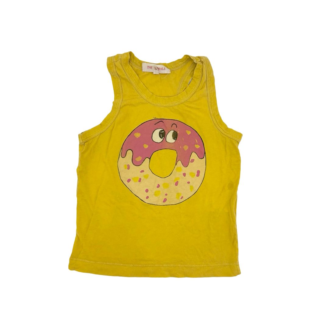 The Animals Observatory yellow donut tank top, 5 years