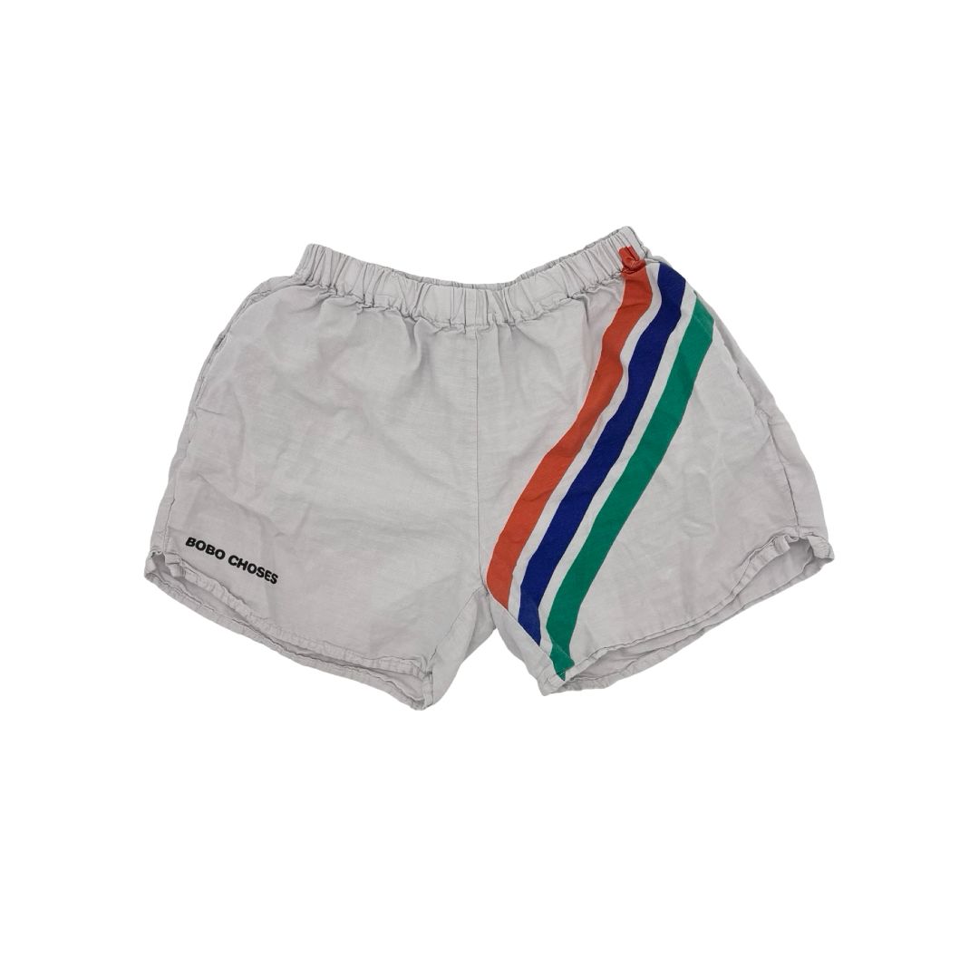Bobo Choses grey strip shorts, 4-5 years