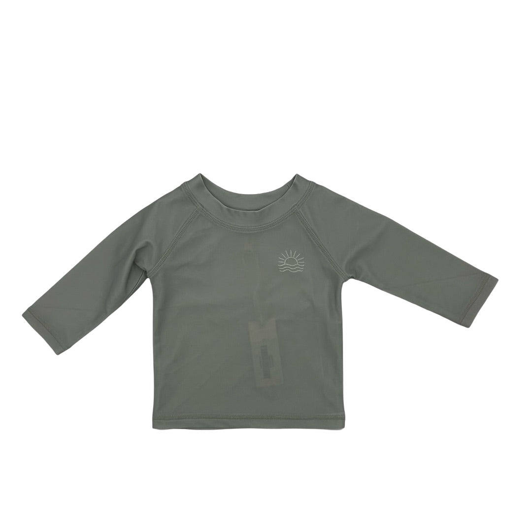 Quincy Mae Green rashgaurd, 3-6 months