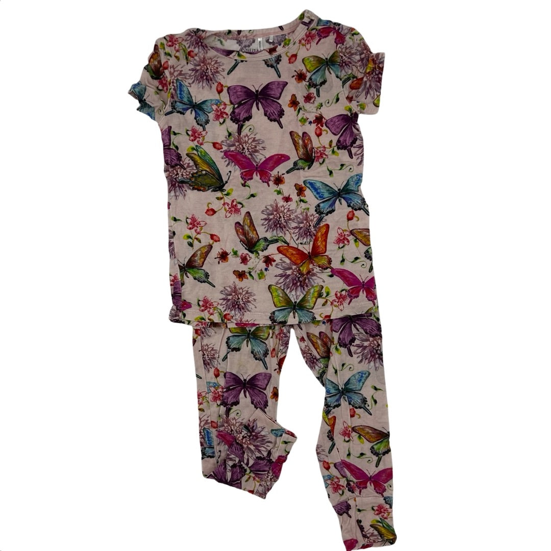 Posh Peanut pink floral pj’s, 3-4 years